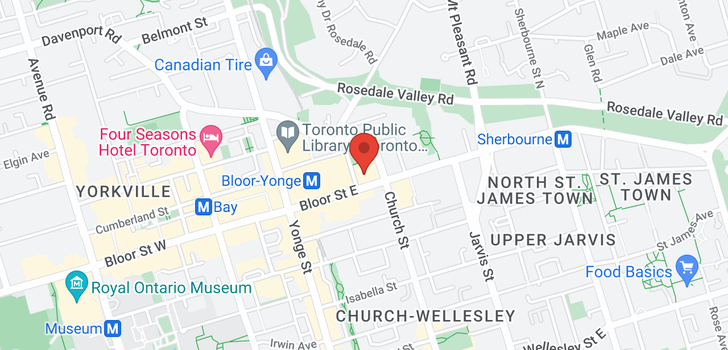 map of #102 -120 BLOOR ST E